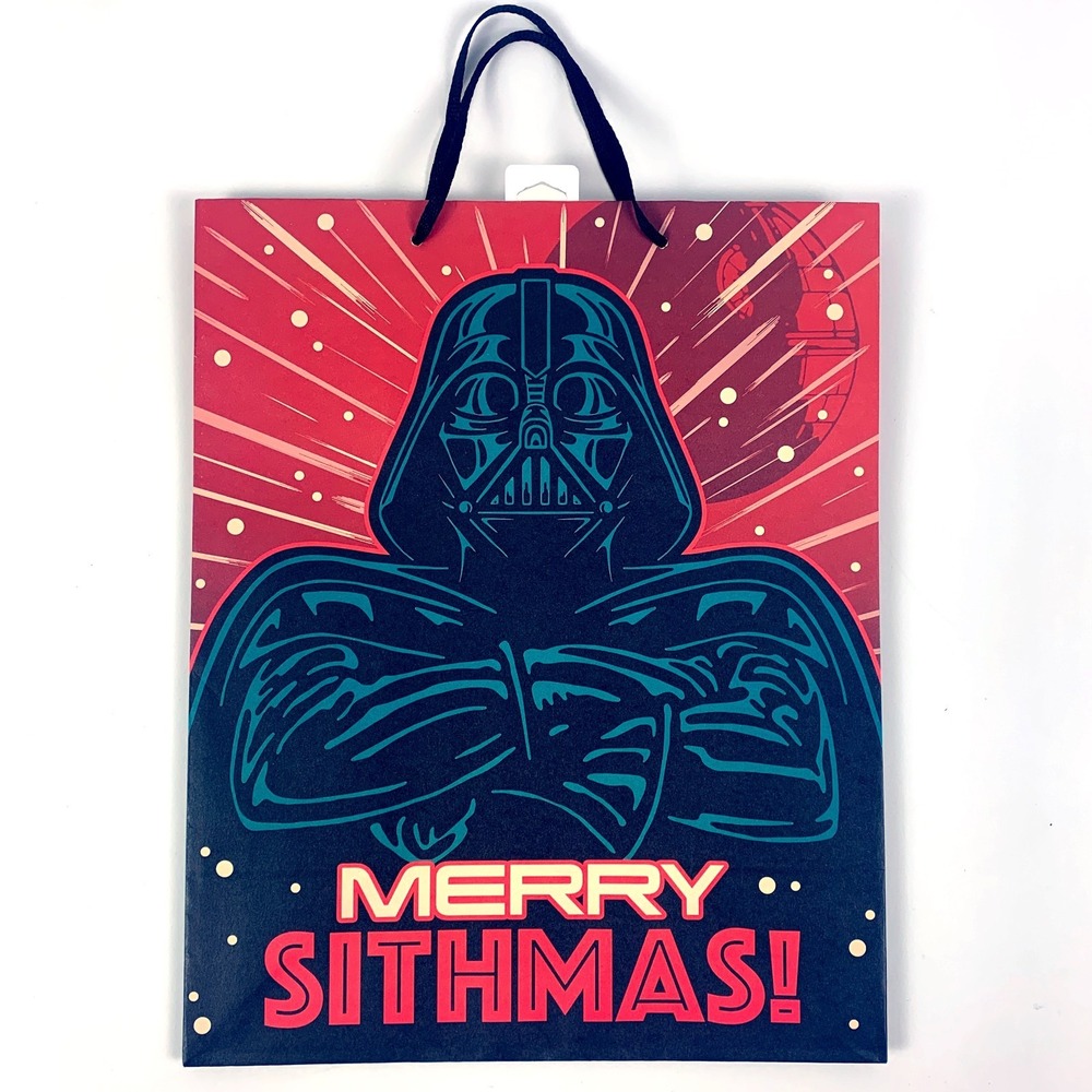 Hallmark Star Wars Paper Gift‎ Bag Darth Vader Merry Sithmas Death Star Holiday